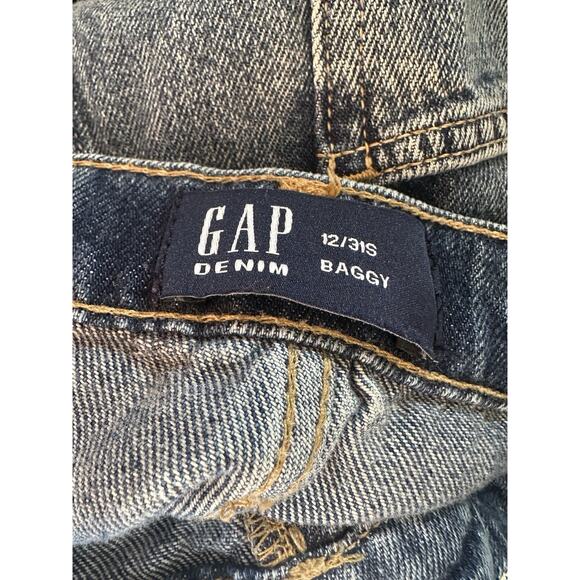 Gap Denim Baggy Wide Leg Dani Jeans 90's Grunge Women's 12/31s 12 31 Short 2025 - Picture 9 of 11